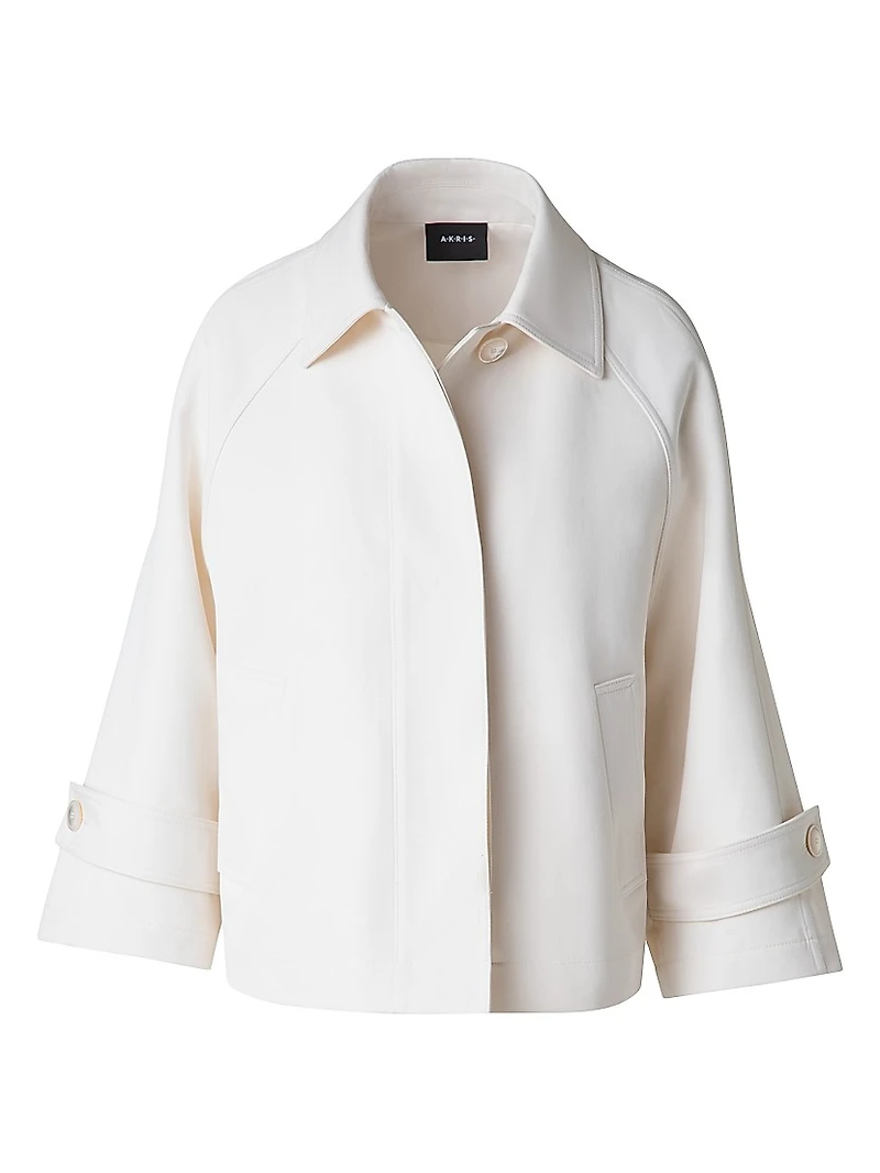 Alia Cotton & Silk Trench Jacket