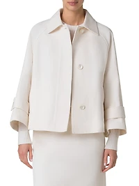 Alia Cotton & Silk Trench Jacket