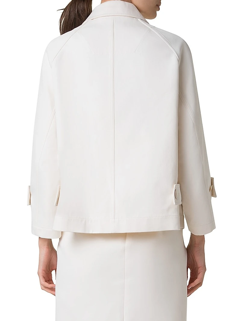 Alia Cotton & Silk Trench Jacket