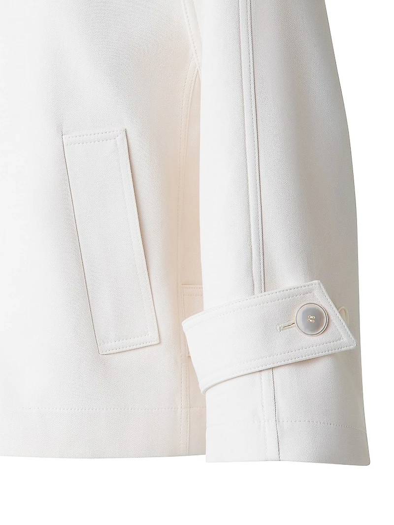 Alia Cotton & Silk Trench Jacket