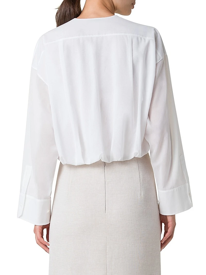 Cotton Voile Crop Blouse