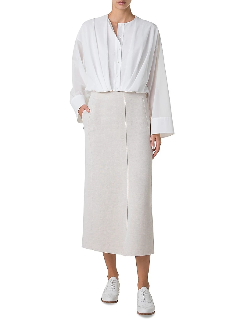 Cotton Voile Crop Blouse