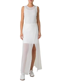 Stretch-Cotton Knit Sleeveless Top