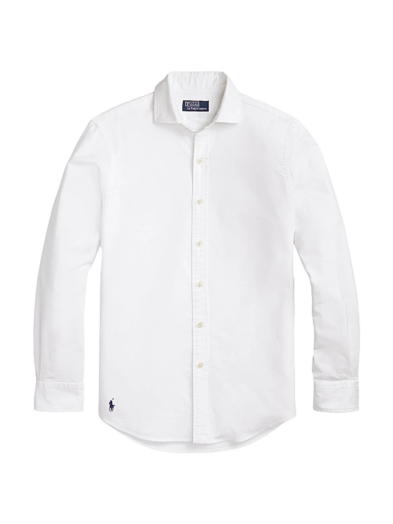 Cotton Oxford Button-Up Shirt