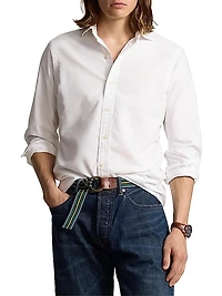 Cotton Oxford Button-Up Shirt