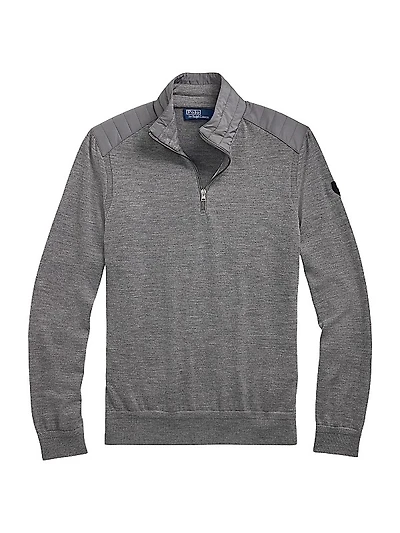Hybrid Wool Quarter-Zip Sweater