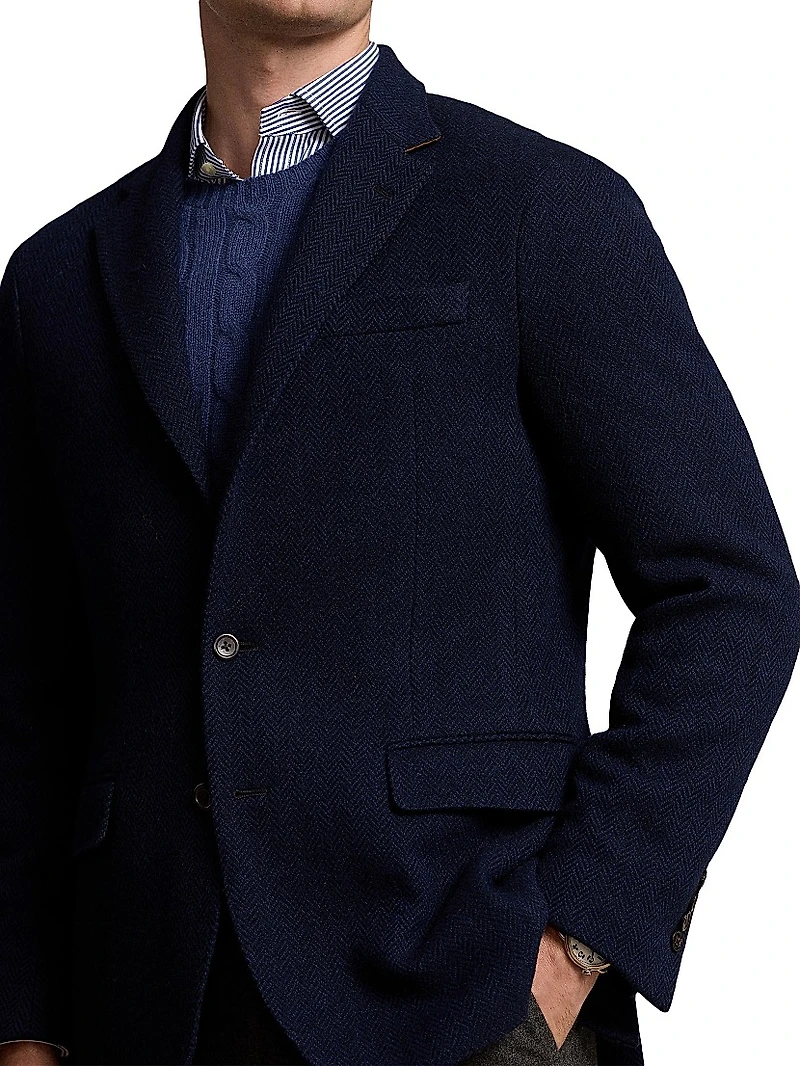 Herringbone Wool-Blend Jacket