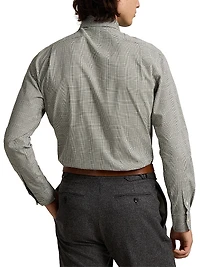 Glen Plaid Cotton Poplin Sport Shirt