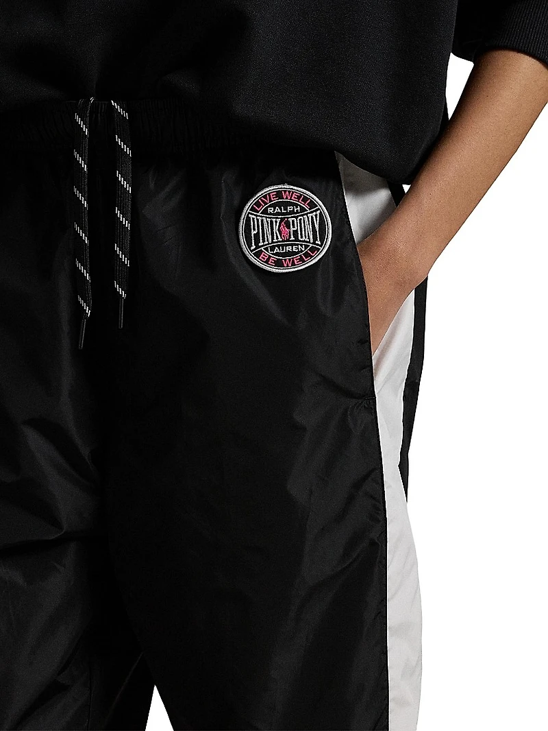 Unisex Pink Pony Nylon Athletic Warm-Up Pants
