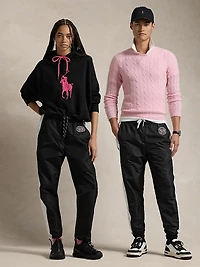 Unisex Pink Pony Nylon Athletic Warm-Up Pants
