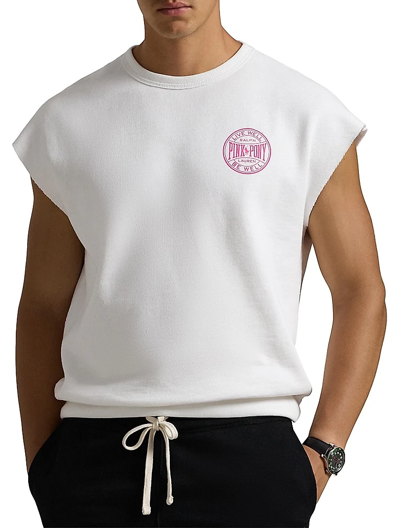 Unisex Pink Pony Sleeveless Fleece Sweatshirt