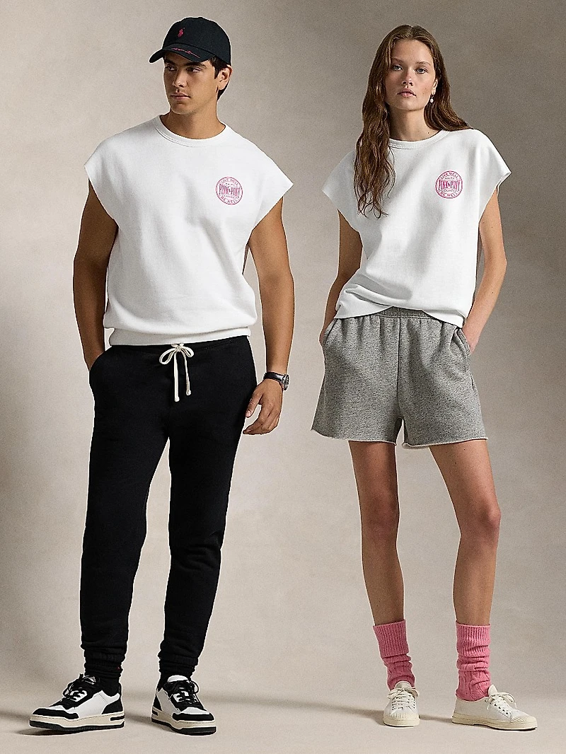 Unisex Pink Pony Sleeveless Fleece Sweatshirt