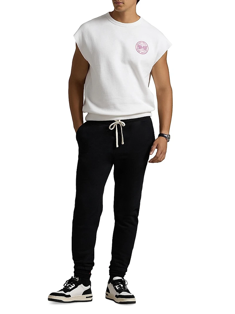 Unisex Pink Pony Sleeveless Fleece Sweatshirt