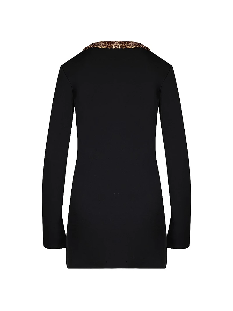 Eugène Sequined Long-Sleeve Minidress