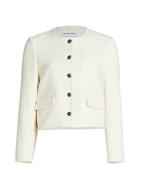 Lyssa Wool-Blend Button-Up Jacket