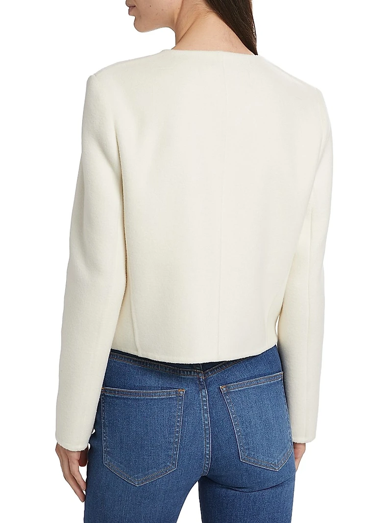 Lyssa Wool-Blend Button-Up Jacket