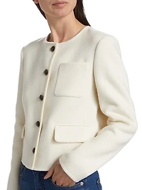 Lyssa Wool-Blend Button-Up Jacket