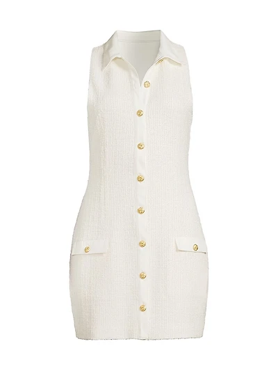 Eleanor Tweed Sleeveless Minidress