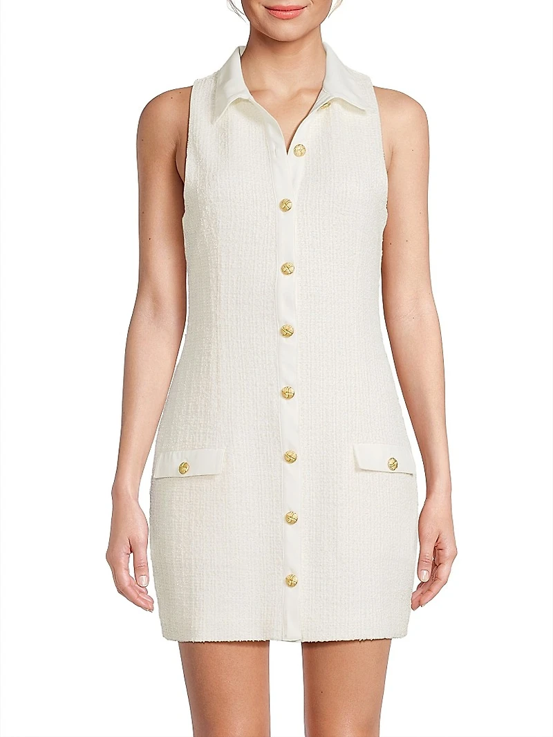 Eleanor Tweed Sleeveless Minidress