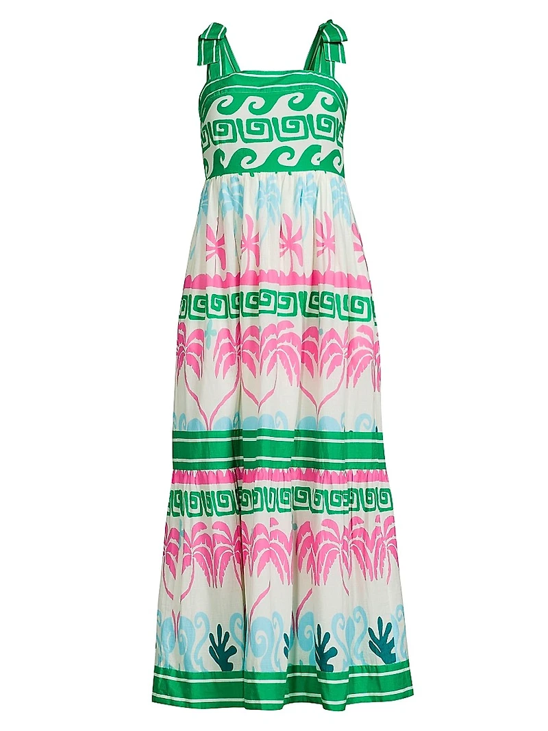 Cami Palm Tree Sleeveless Maxi Dress