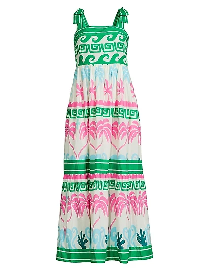 Cami Palm Tree Sleeveless Maxi Dress