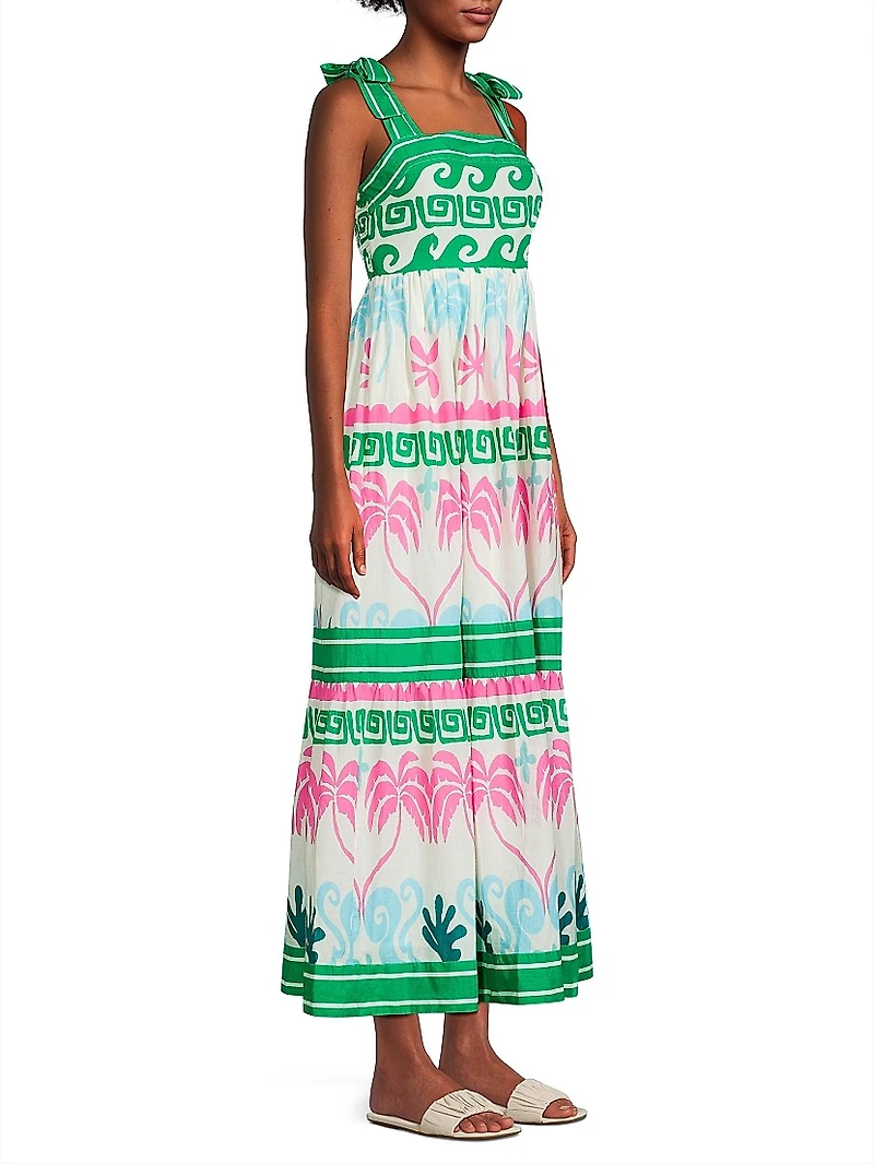 Cami Palm Tree Sleeveless Maxi Dress