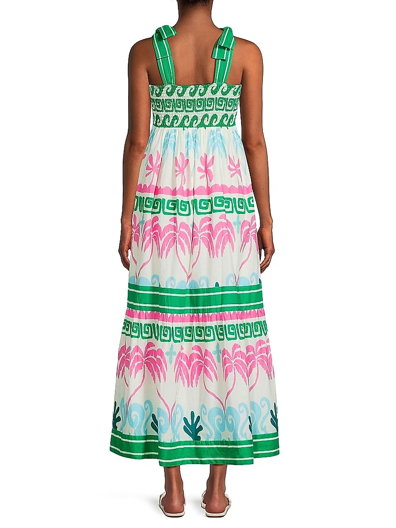 Cami Palm Tree Sleeveless Maxi Dress
