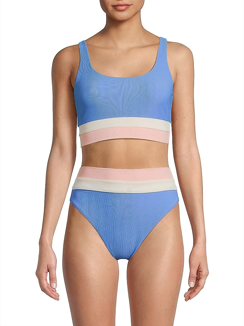 Mackenzie Colorblocked Bikini Top
