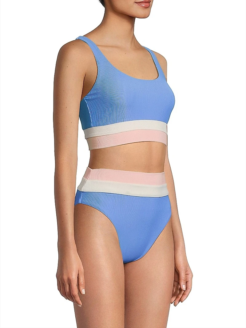 Mackenzie Colorblocked Bikini Top