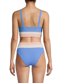 Mackenzie Colorblocked Bikini Top