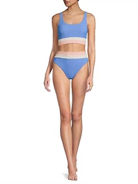Mackenzie Colorblocked Bikini Top