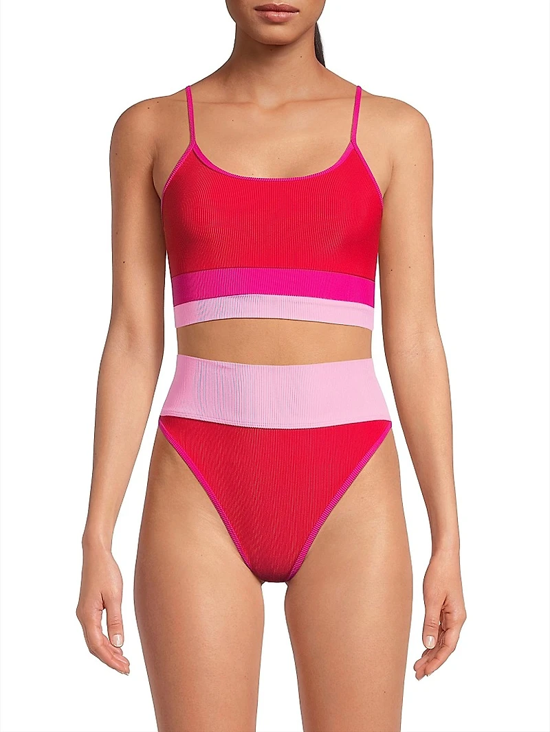Eva Colorblocked Bikini Top