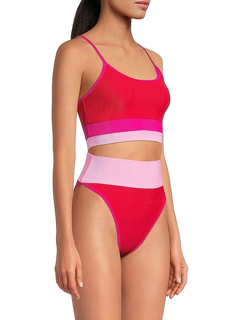 Eva Colorblocked Bikini Top