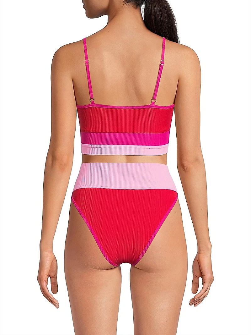 Eva Colorblocked Bikini Top