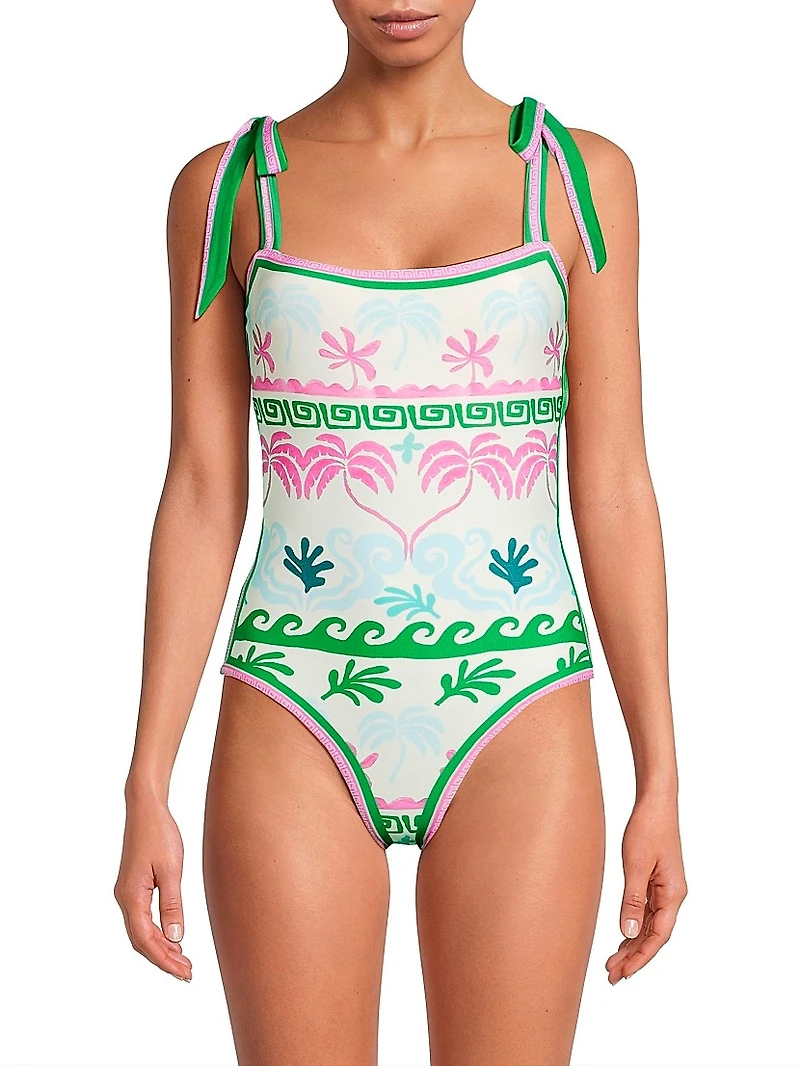 Shona Palm Tree One-Piece Swimsuit