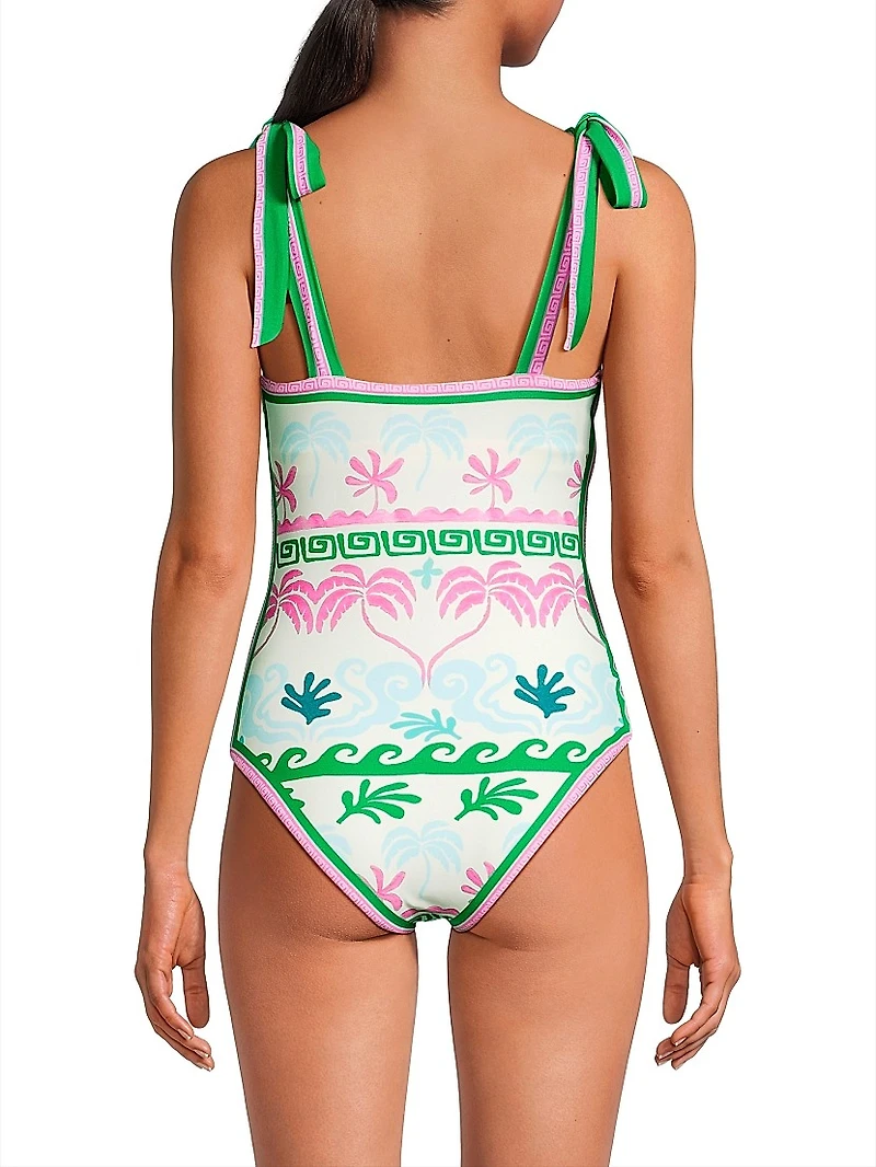 Shona Palm Tree One-Piece Swimsuit
