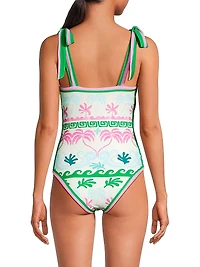 Shona Palm Tree One-Piece Swimsuit