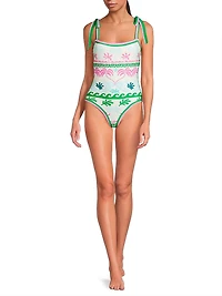 Shona Palm Tree One-Piece Swimsuit