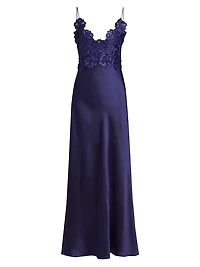 Luella Floral Lace Appliqué Gown
