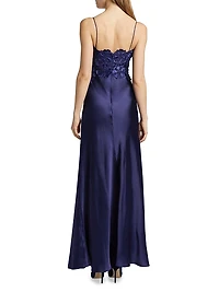 Luella Floral Lace Appliqué Gown