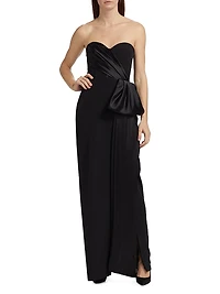 Angely Crepe Strapless Gown