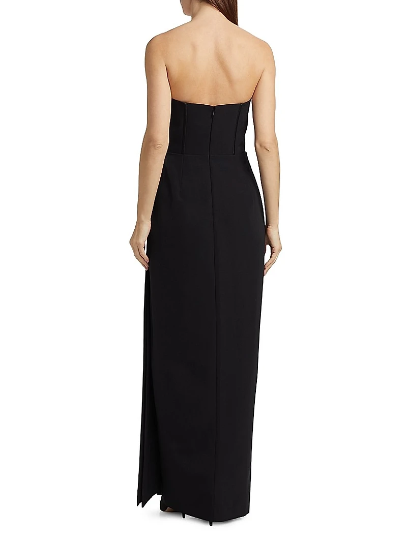 Angely Crepe Strapless Gown