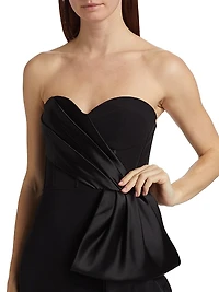 Angely Crepe Strapless Gown
