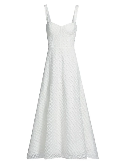 Aurele Tulle Fit & Flare Midi-Dress