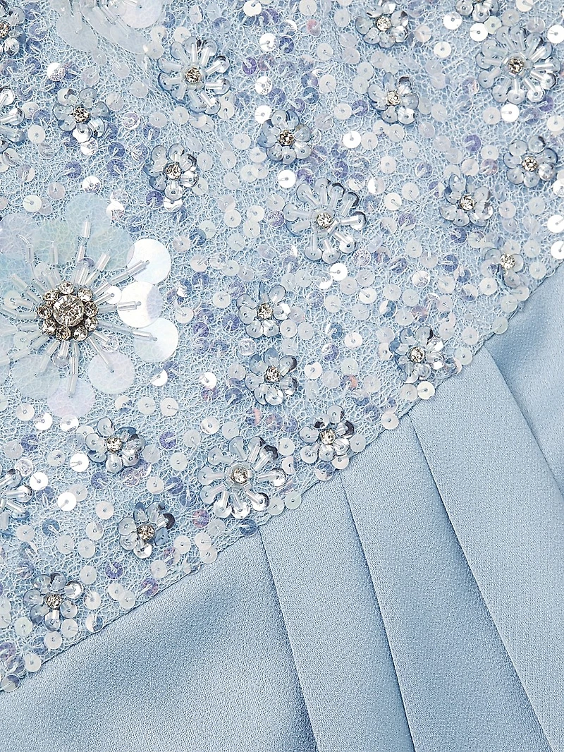 Beaded Off-the-Shoulder Column Gown