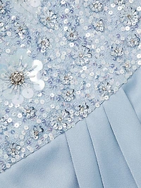 Beaded Off-the-Shoulder Column Gown