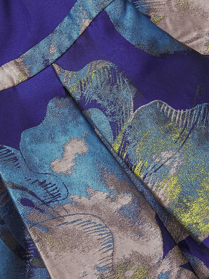 Floral Jacquard Sleeveless Ballgown