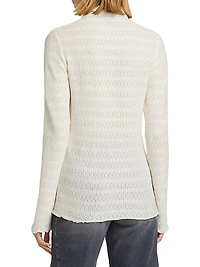 Julia Pointelle-Knit Polo