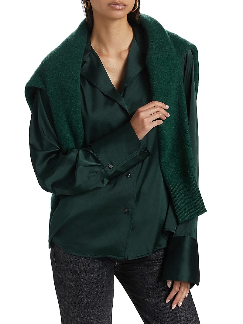 Kass Stretch-Silk Shirt