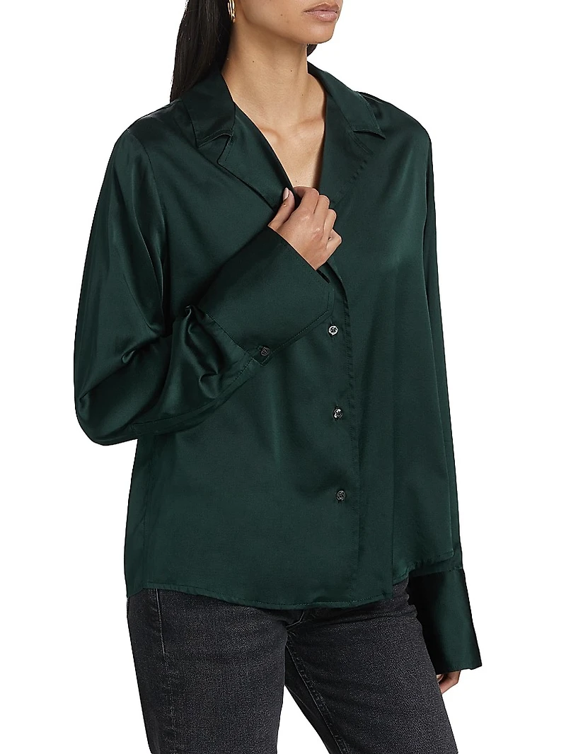 Kass Stretch-Silk Shirt